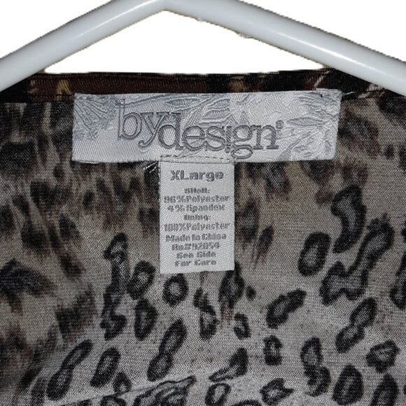 By Design Nordstrom Animal Print Blouse - Picture 4 of 4